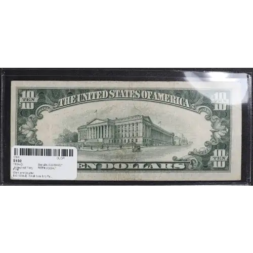$10 1934-D.  Small Size $10 Federal Reserve Notes 2009-L*
