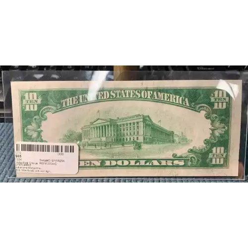 $10 1934 Exists with both light and dark Green seals Small Size $10 Federal Reserve Notes 2004-C (3)