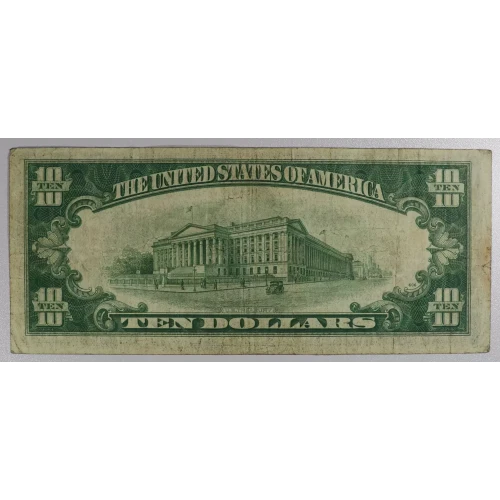 $10 1934 Exists with both light and dark Green seals Small Size $10 Federal Reserve Notes 2004-I*