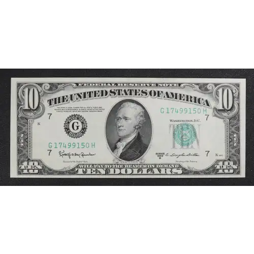 $10 1950-D.  Small Size $10 Federal Reserve Notes 2014-G (3)