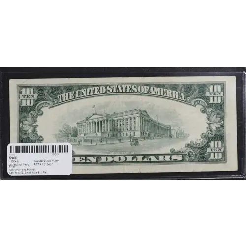 $10 1950-E.  Small Size $10 Federal Reserve Notes 2015-G*