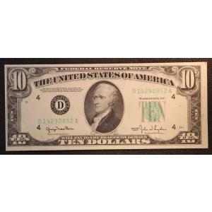 $10 1950  Small Size $10 Federal Reserve Notes 2010-D