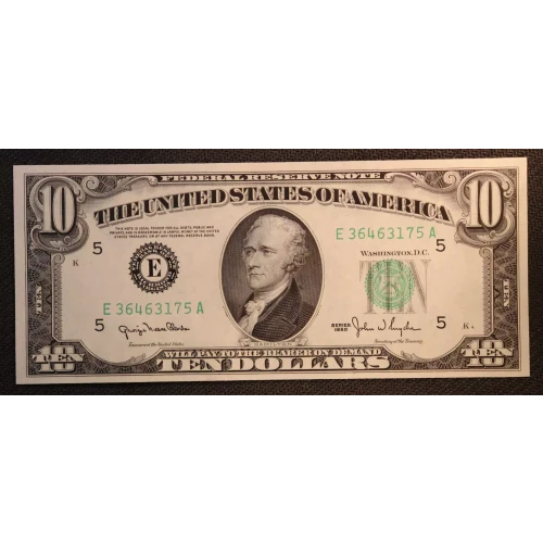 $10 1950  Small Size $10 Federal Reserve Notes 2010-E