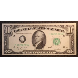 $10 1950  Small Size $10 Federal Reserve Notes 2010-F