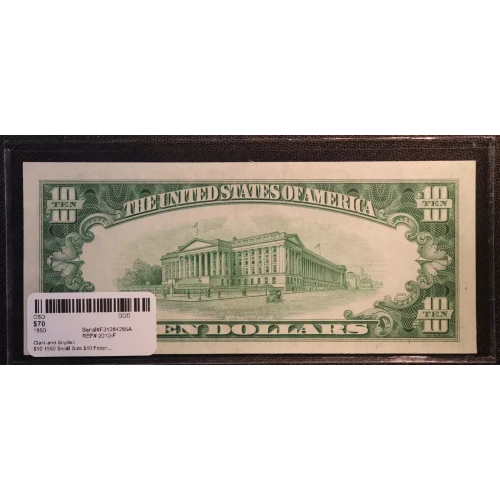 $10 1950  Small Size $10 Federal Reserve Notes 2010-F (3)