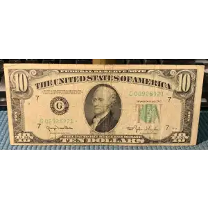 $10 1950  Small Size $10 Federal Reserve Notes 2010-G*