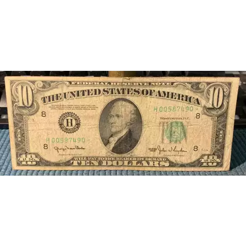 $10 1950  Small Size $10 Federal Reserve Notes 2010-H*