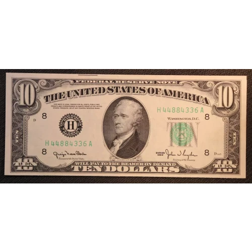 $10 1950  Small Size $10 Federal Reserve Notes 2010-H