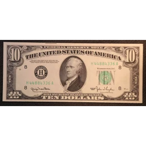 $10 1950  Small Size $10 Federal Reserve Notes 2010-H