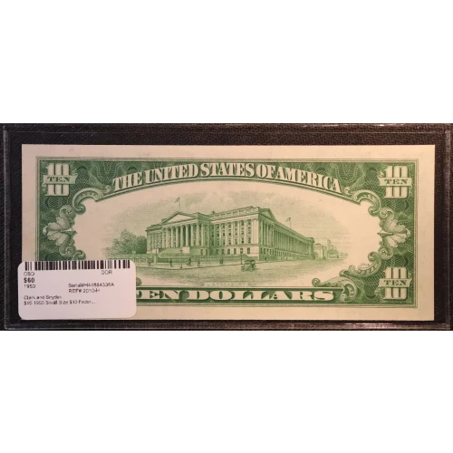 $10 1950  Small Size $10 Federal Reserve Notes 2010-H (3)