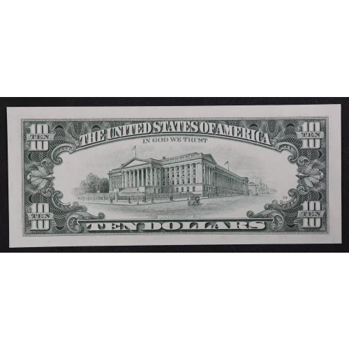 $10 1995 Treasury seal. Small Size $10 Federal Reserve Notes 2032-G* (2)