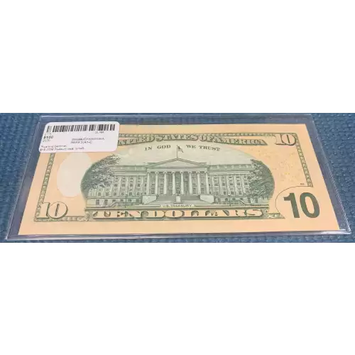 $10 2009 Treasury seal. Small Size $10 Federal Reserve Notes 2041-C
