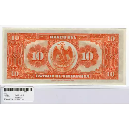 10 Pesos d.1913, DECREE OF 12.12.1913  Mexico S133 (2)