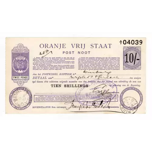 10 Shillings 1900, 1900 