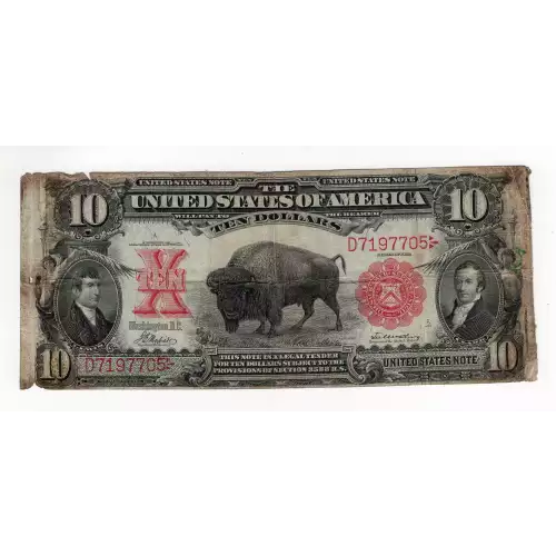 $10  Small Red, scalloped Legal Tender Issues 118