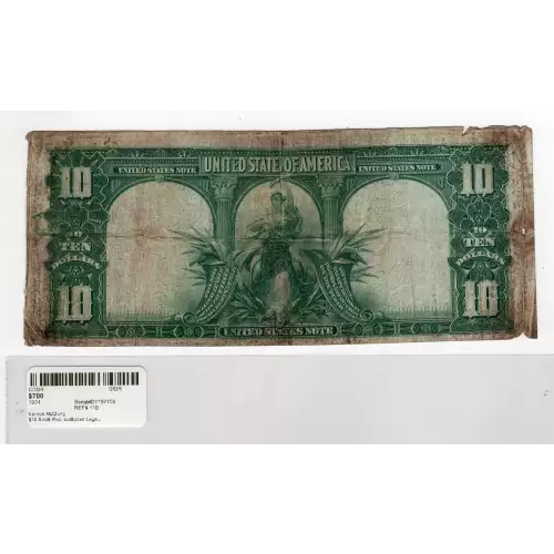 $10  Small Red, scalloped Legal Tender Issues 118 (2)