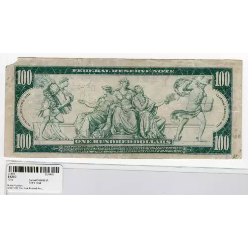 $100 1914 Red Seal Federal Reserve Notes 1098 (2)