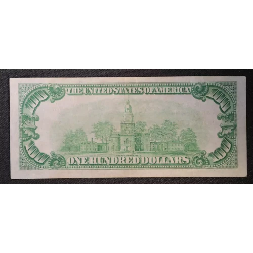 $100 1929 small brown seal. Small National Bank Notes 1804-1