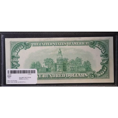 $100 1950  Small Size $100 Federal Reserve Notes 2157-Fm (3)