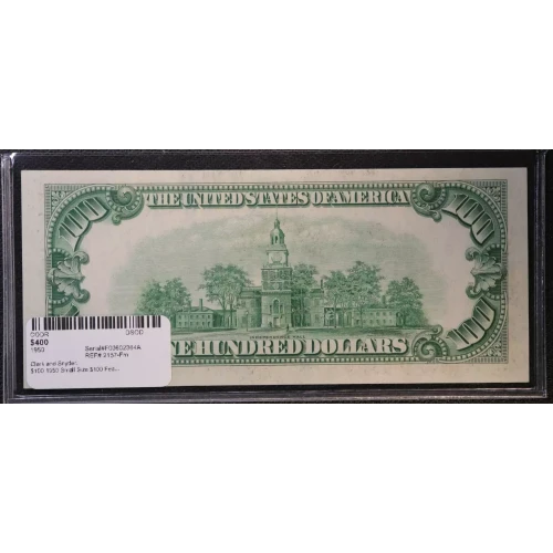 $100 1950  Small Size $100 Federal Reserve Notes 2157-Fm (2)