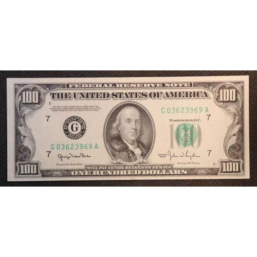 $100 1950  Small Size $100 Federal Reserve Notes 2157-Gm