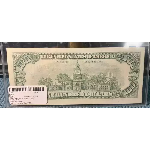 $100 1981-A.  Small Size $100 Federal Reserve Notes 2170-I (3)