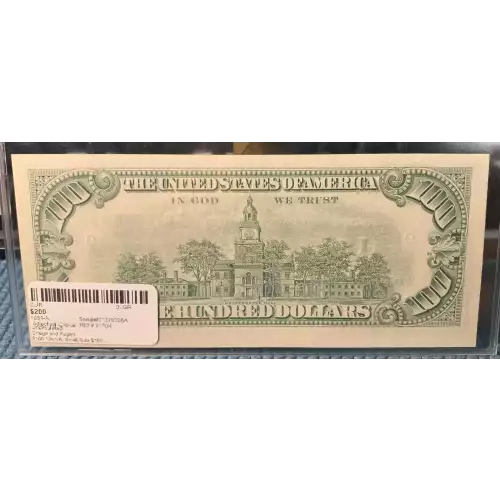 $100 1981-A.  Small Size $100 Federal Reserve Notes 2170-I (3)