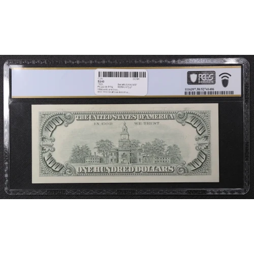 $100 1990  Small Size $100 Federal Reserve Notes 2173-J* (2)