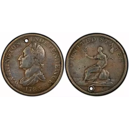 1783 Copper Washington & Independence Draped, No Button, BN