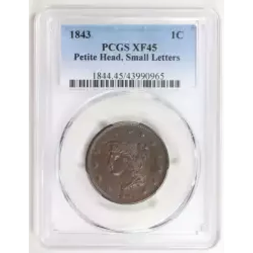 1843 1C Petite Head, Small Letters, BN (2)