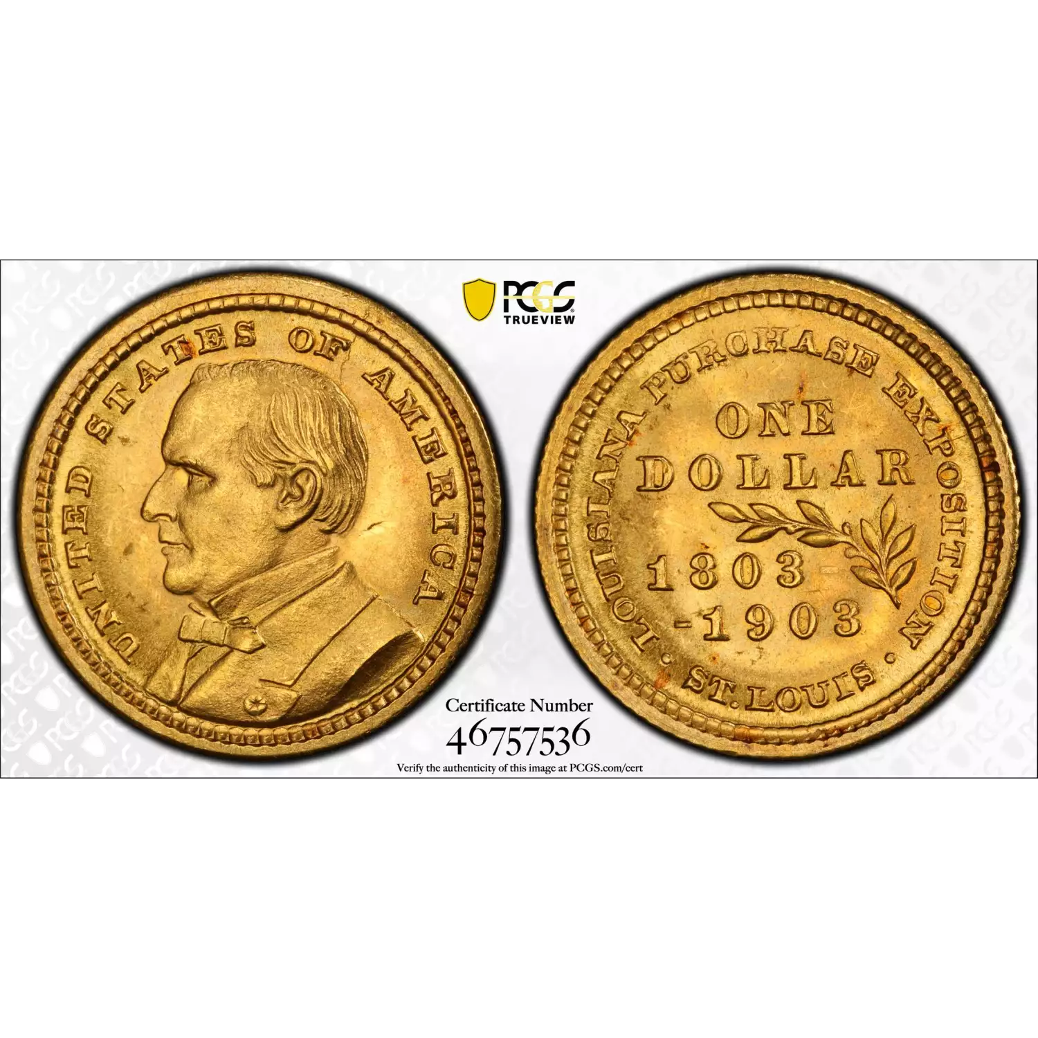 1903 G$1 LA Purchase, McKinley
