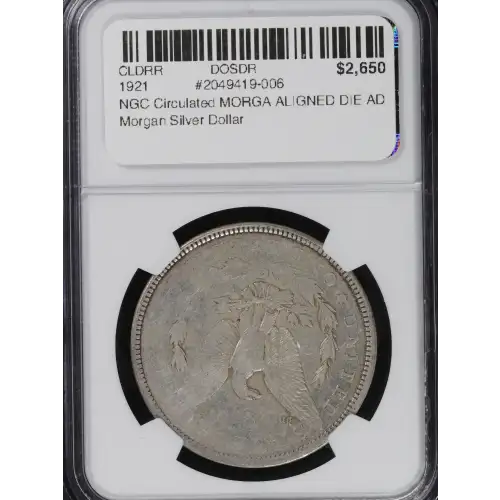 1921 MORGAN ALIGNED DIE ADJ STRIKE
