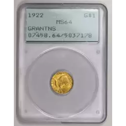 1922 G$1 Grant, No Star