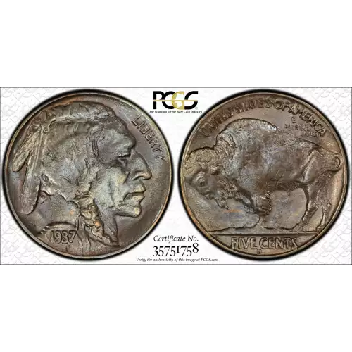 1937-D 5C 3 Legs