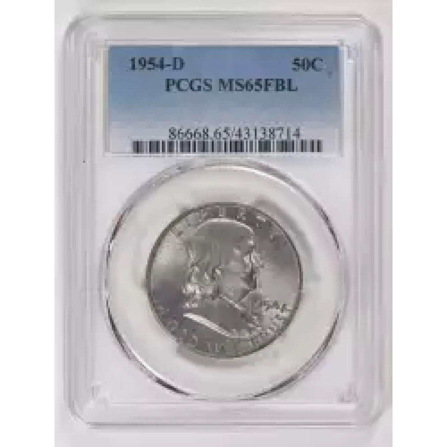156240 1954-D Franklin Silver Half Dollar PCGS MS-64 FBL 