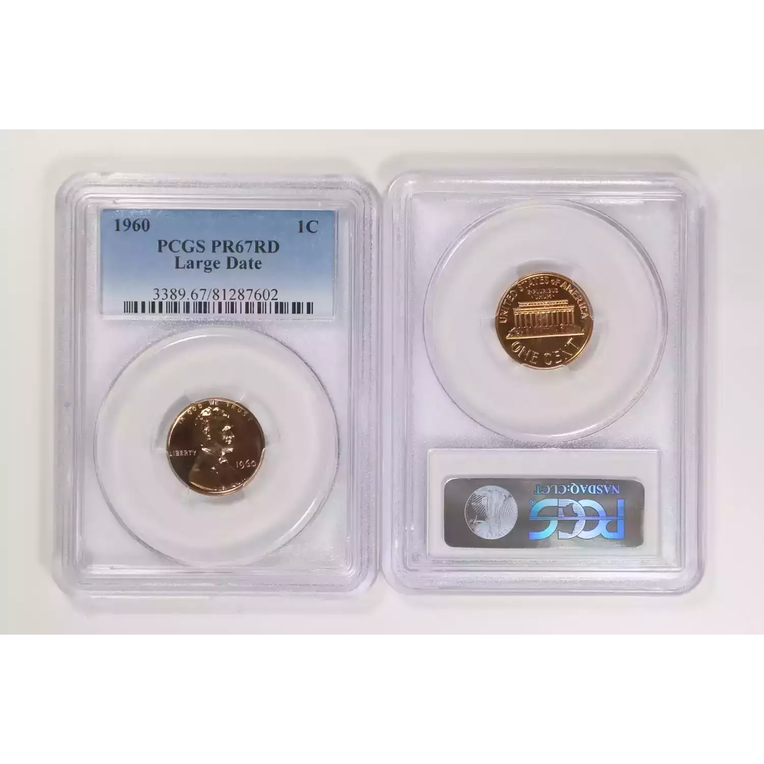 1960 Lincoln Cent PCGS PF67RD