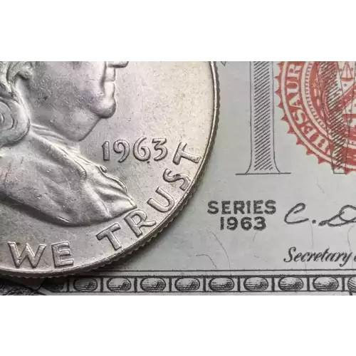 1963 Red Seal $2 & 1963 Franklin Half Dollar