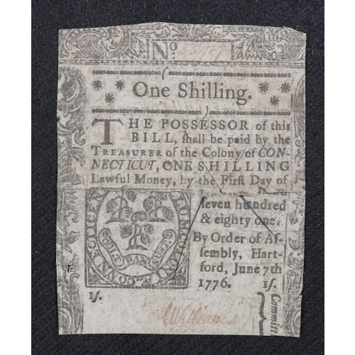 1s June 7, 1776  COLONIAL CURRENCY CT-194 (2)