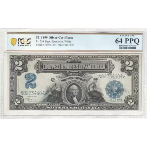 $2 1899 Blue Silver Certificates 258 (2)