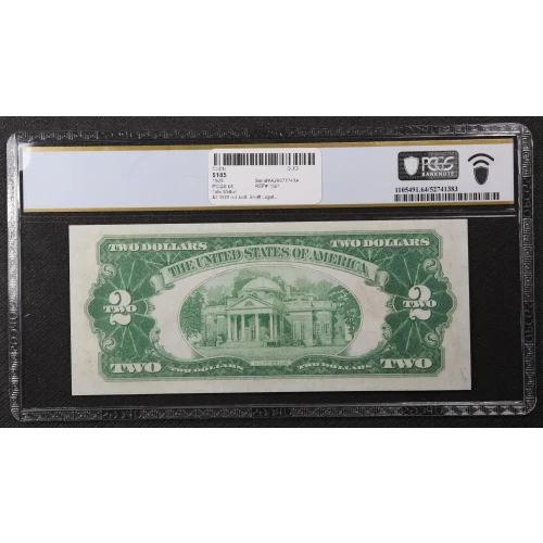 $2 1928 red seal. Small Legal Tender Notes 1501