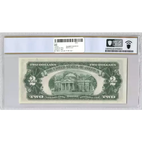 $2 1953-C red seal. Small Legal Tender Notes 1512