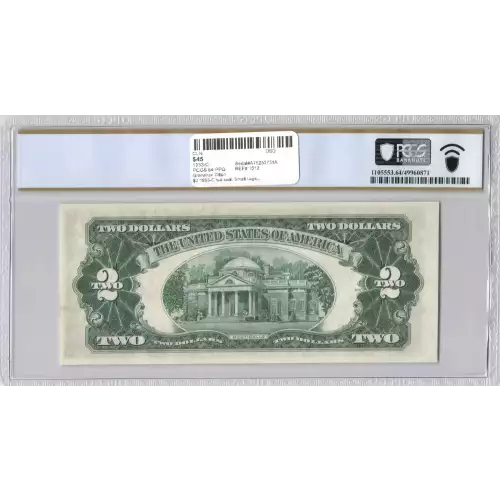 $2 1953-C red seal. Small Legal Tender Notes 1512 (2)