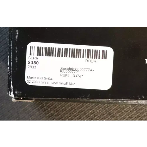 $2 2003 Green seal Small Size $2 Federal Reserve Notes 1937-I*