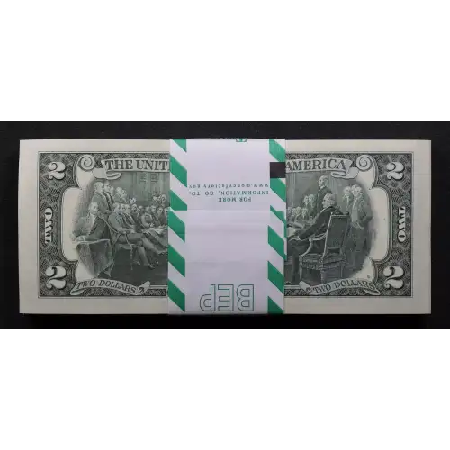 $2 2013 Green seal Small Size $2 Federal Reserve Notes 1940-L* (2)