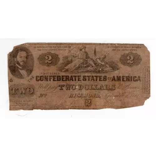 $2   Issues of the Confederate States of America CS-38
