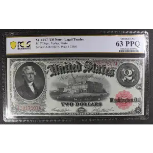 $2  Small Red, scalloped Legal Tender Issues 57