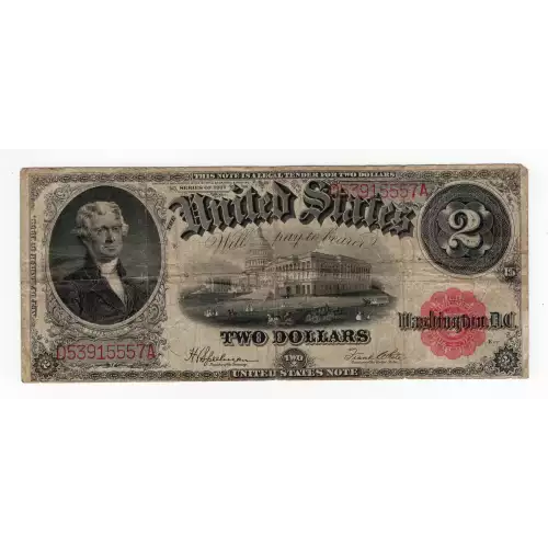 $2  Small Red, scalloped Legal Tender Issues 60