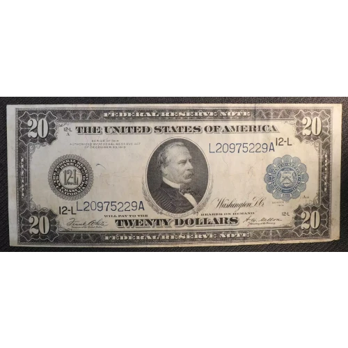 $20 1914 Red Seal Federal Reserve Notes 1011A (2)