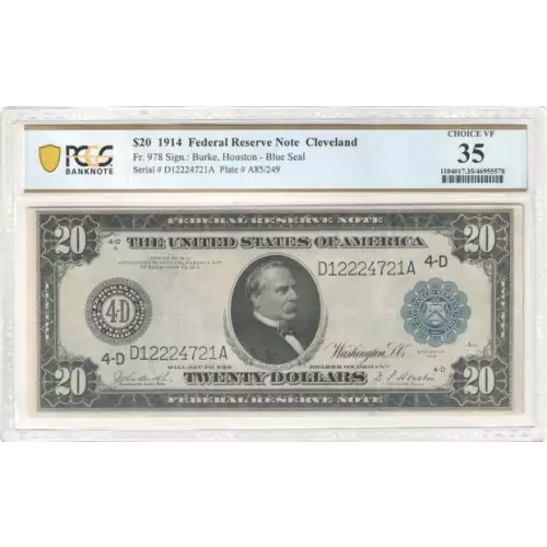 $20 1914 Red Seal Federal Reserve Notes 978 (2)