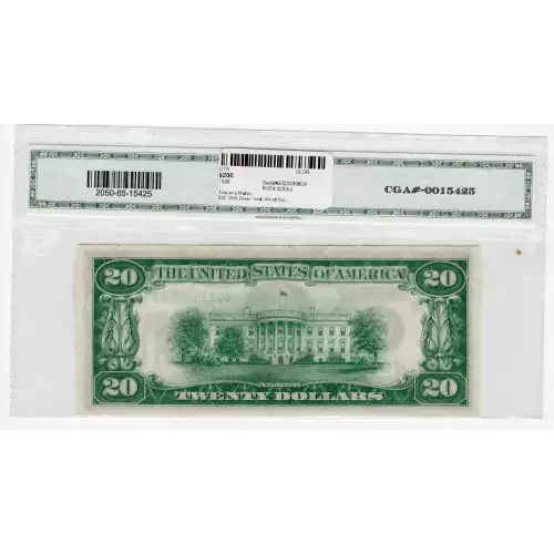 $20 1928 Green seal. Small Size $20 Federal Reserve Notes 2050-J (2)